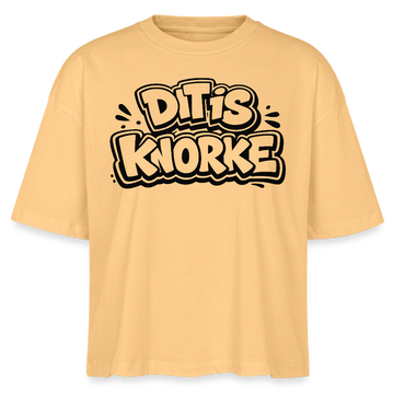 DIT IS KNORKE-Frauen Boxy Bio-T-Shirt - Mispel