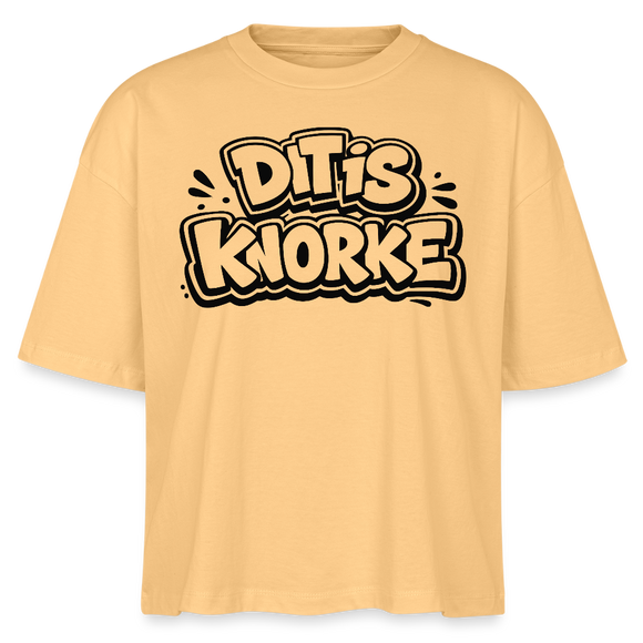 DIT IS KNORKE-Frauen Boxy Bio-T-Shirt - Mispel