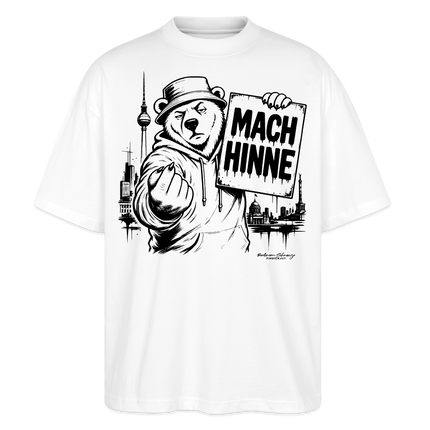 MACH HINNE – Berlin Souvenir -Oversized Unisex Bio T-Shirt - Weiß