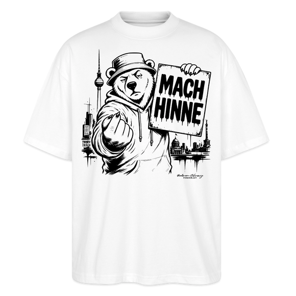MACH HINNE – Berlin Souvenir -Oversized Unisex Bio T-Shirt - Weiß