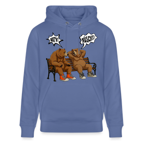 Berliner Bären mit Berliner Schnauze-WATN'? NÜSCHT-Unisex Bio-Hoodie - Blau