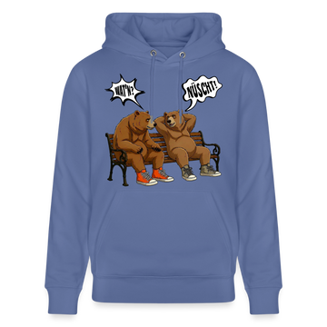 Berliner Bären mit Berliner Schnauze-WATN'? NÜSCHT-Unisex Bio-Hoodie - Blau
