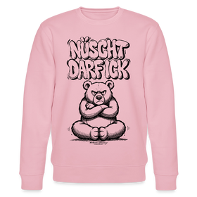 Berliner Schnauze-Unisex Bio-Sweatshirt-NÜSCHT DARF ICK - Hellrosa