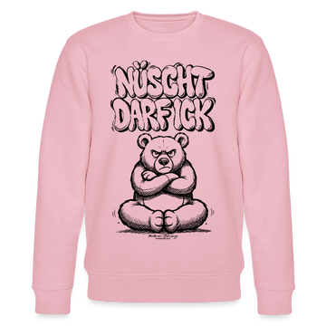 Berliner Schnauze-Unisex Bio-Sweatshirt-NÜSCHT DARF ICK - Hellrosa