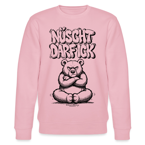 Berliner Schnauze-Unisex Bio-Sweatshirt-NÜSCHT DARF ICK - Hellrosa