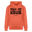 Berliner Spruch-PASS UFF KEULE-Unisex Bio-Hoodie mit Berliner Schnauze - Hellrot