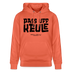 Berliner Spruch-PASS UFF KEULE-Unisex Bio-Hoodie mit Berliner Schnauze - Hellrot