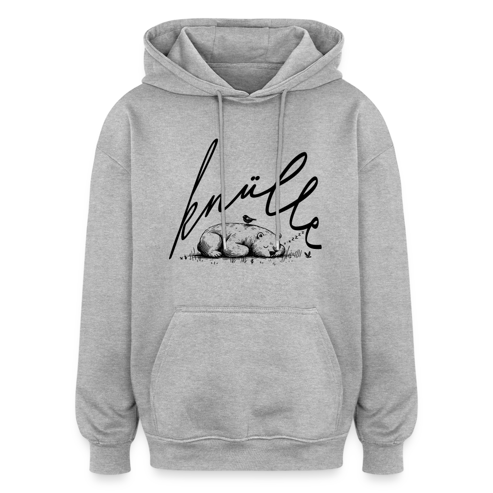 KNÜLLE - Oversized Unisex Hoodie - Grau meliert