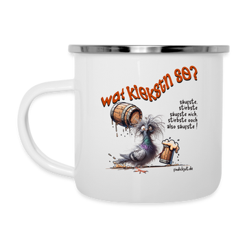 WAT KIEKSTN SO? - Emaille-Tasse - Weiß