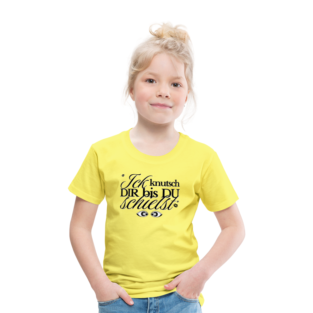 ICK KNUTSCH DIR - Kinder Premium T-Shirt - Gelb