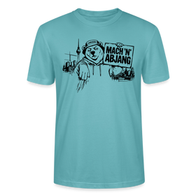 Dit freundliche Shirt mit Berliner Schnauze-MACH 'N ABJANG-Unisex Bio T-Shirt - Pastelltürkis