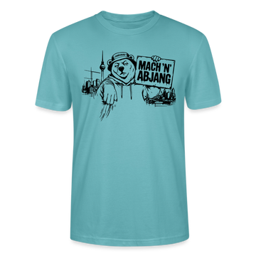 Dit freundliche Shirt mit Berliner Schnauze-MACH 'N ABJANG-Unisex Bio T-Shirt - Pastelltürkis