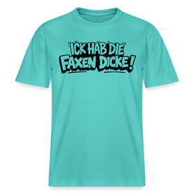 Berliner Shirt-ICK HAB DIE FAXEN DICKE-RELAXED FIT Unisex Organic T-Shirt - Poolblau