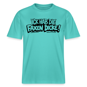 Berliner Shirt-ICK HAB DIE FAXEN DICKE-RELAXED FIT Unisex Organic T-Shirt - Poolblau