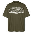 Berliner Spruch-FISIMATENTEN-Oversized Unisex Bio T-Shirt II - Khaki