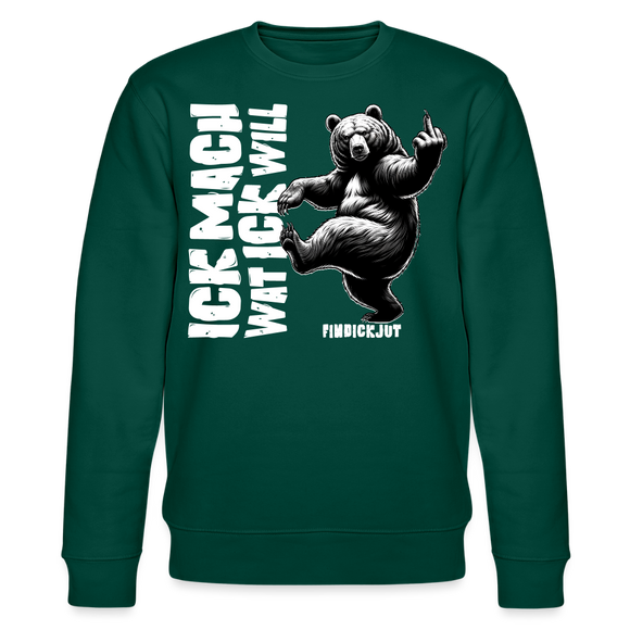 ICK MACH WAT ICK WILL-Unisex Bio-Sweatshirt - Forest