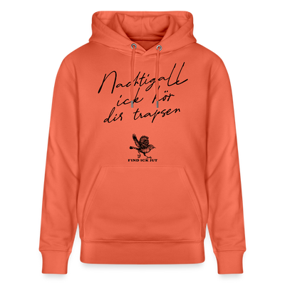 NACHTIGALL ICK HÖR DIR TRAPSEN-Unisex Bio-Hoodie - Hellrot