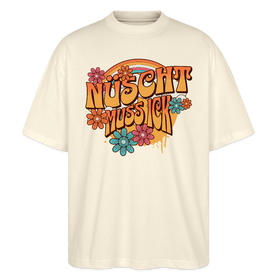 BERLINER RETRO-NÜSCHT-Oversized Unisex Bio T-Shirt - Weißgrau