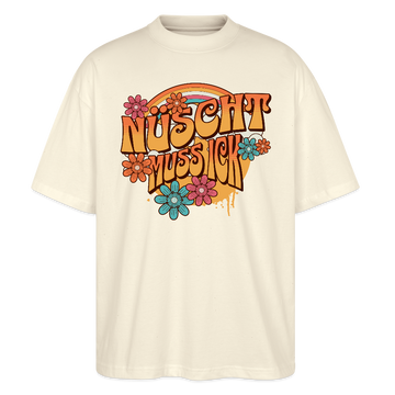 BERLINER RETRO-NÜSCHT-Oversized Unisex Bio T-Shirt - Weißgrau