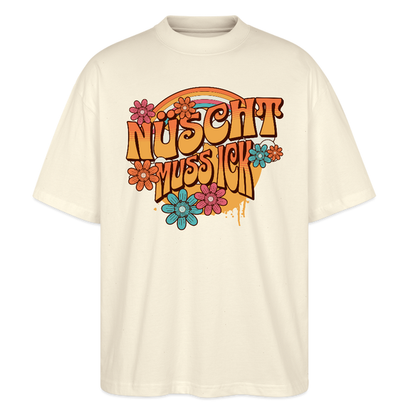 BERLINER RETRO-NÜSCHT-Oversized Unisex Bio T-Shirt - Weißgrau