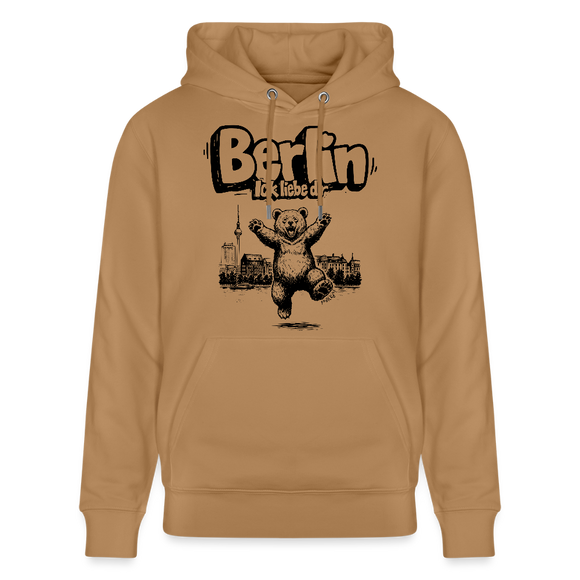BERLIN ICK LIEBE DIR-Unisex Bio-Hoodie - Karamell 