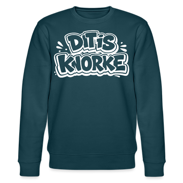 DIT IS KNORKE-Unisex Bio-Sweatshirt mit echt Berliner Schnauze - Dunkles Petrol