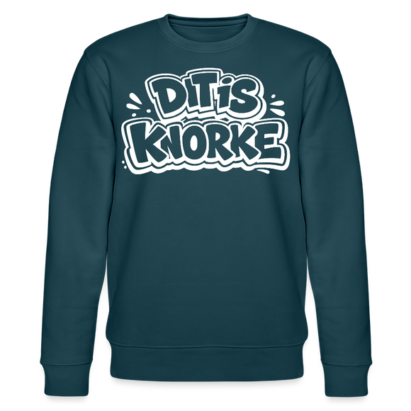 DIT IS KNORKE-Unisex Bio-Sweatshirt mit echt Berliner Schnauze - Dunkles Petrol