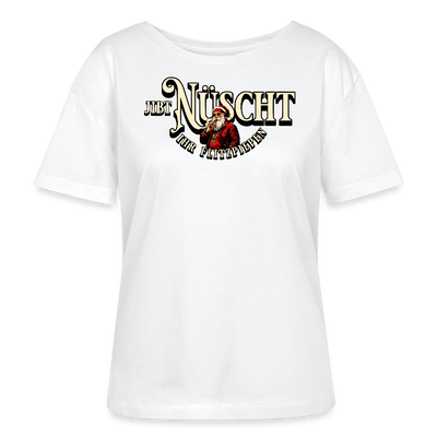 Weihnachten Berlin-JIBT NÜSCHT-Rundhals Frauen Bio-T-Shirt - Weiß