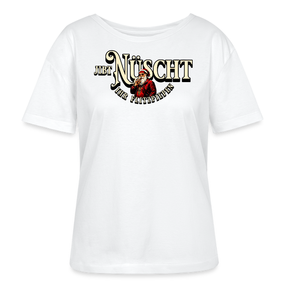 Weihnachten Berlin-JIBT NÜSCHT-Rundhals Frauen Bio-T-Shirt - Weiß