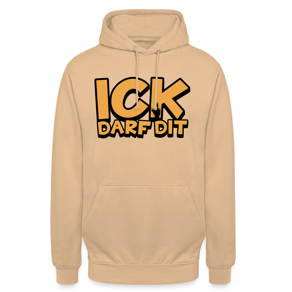 ICK DARF DIT - Hoodie - Pfirsich