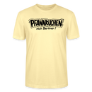 „PFANNKUCHEN nich Berliner! – Fettes schwarzes Berlin-Dialekt-Design auf lockerem cremegelbem Unisex Bio T-Shirt
