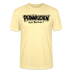 „PFANNKUCHEN nich Berliner! – Fettes schwarzes Berlin-Dialekt-Design auf lockerem cremegelbem Unisex Bio T-Shirt