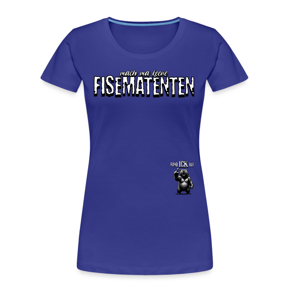 FISEMATENTEN-Frauen Premium Bio T-Shirt - Königsblau