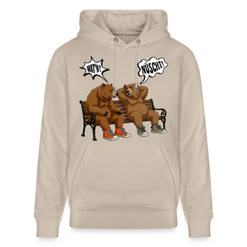 Berliner Bären mit Berliner Schnauze-WATN'? NÜSCHT-Unisex Bio-Hoodie - Beige