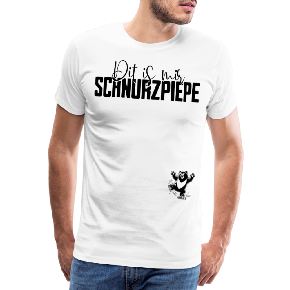 SCHNURZPIEPE - Männer Premium T-Shirt - Weiß