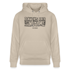 Berliner Spruch-ICK WUNDER MIR-Unisex Bio-Hoodie - Beige
