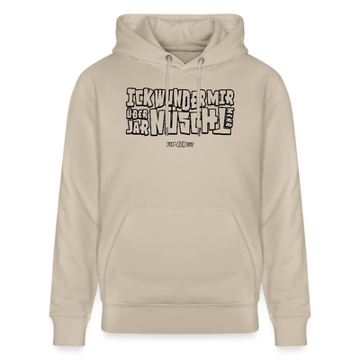Berliner Spruch-ICK WUNDER MIR-Unisex Bio-Hoodie - Beige