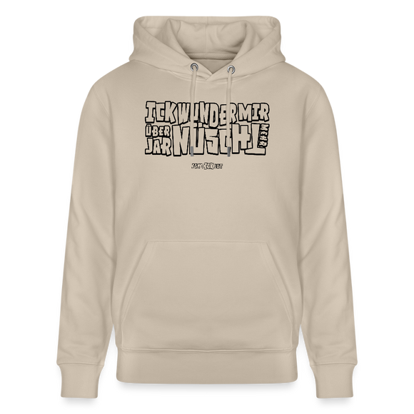 Berliner Spruch-ICK WUNDER MIR-Unisex Bio-Hoodie - Beige