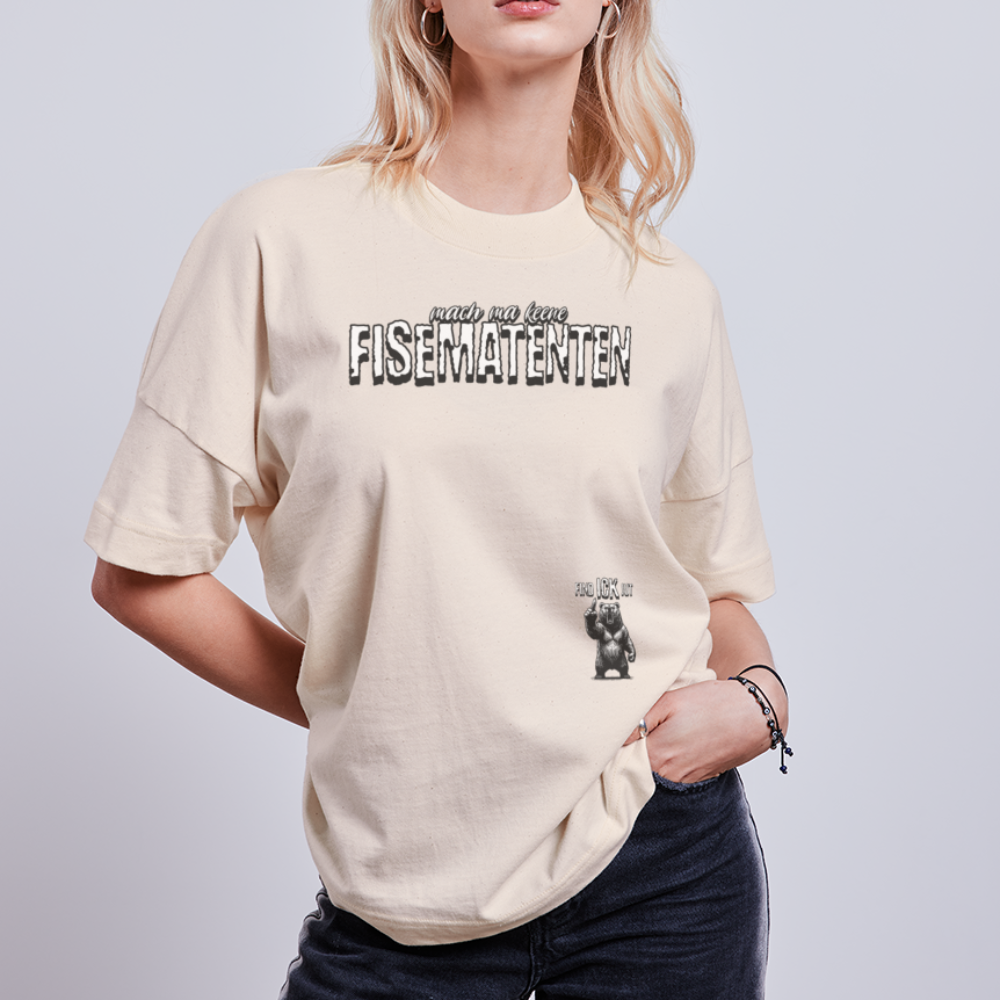 FISEMATENTEN-Unisex Oversize Bio-T-Shirt - Naturweiß