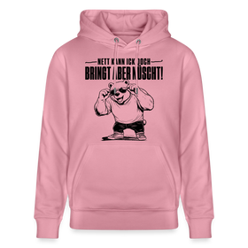 Berliner Bär mit Berliner Spruch-NETT KANN ICK OOCH-Unisex Bio-Hoodie - Lila Traum