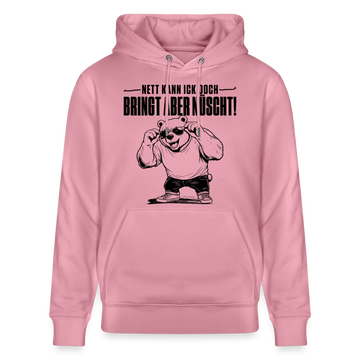 Berliner Bär mit Berliner Spruch-NETT KANN ICK OOCH-Unisex Bio-Hoodie - Lila Traum