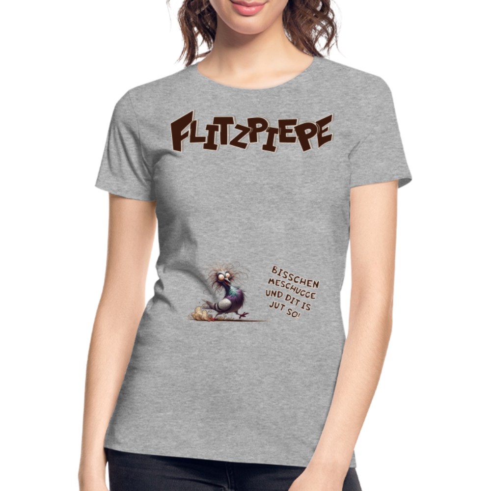 BERLINER FLITZPIEPE - Frauen Premium Bio T-Shirt - Grau meliert