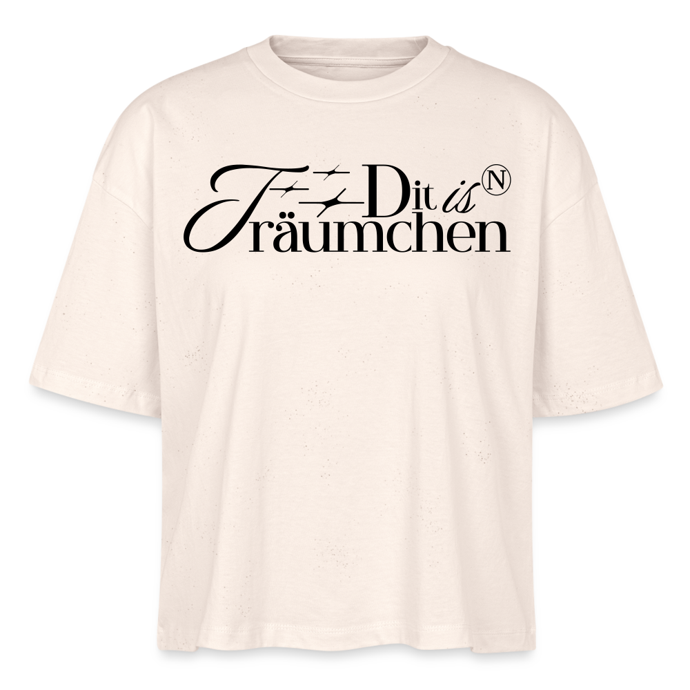 der berliner Spruch- dit is n TRÄUMCHEN-Frauen Boxy Bio-T-Shirt - Naturweiß