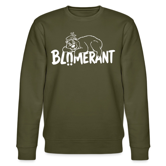 BLÜMERANT-Unisex Bio-Sweatshirt mit echt Berliner Schnauze - Khaki
