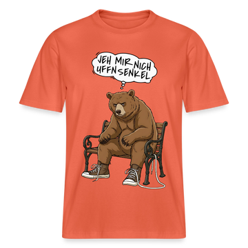 Berliner Bär mit Spruch-JEH MIR NICH UFFN SENKEL- RELAXED FIT Unisex Organic T-Shirt - Hellrot