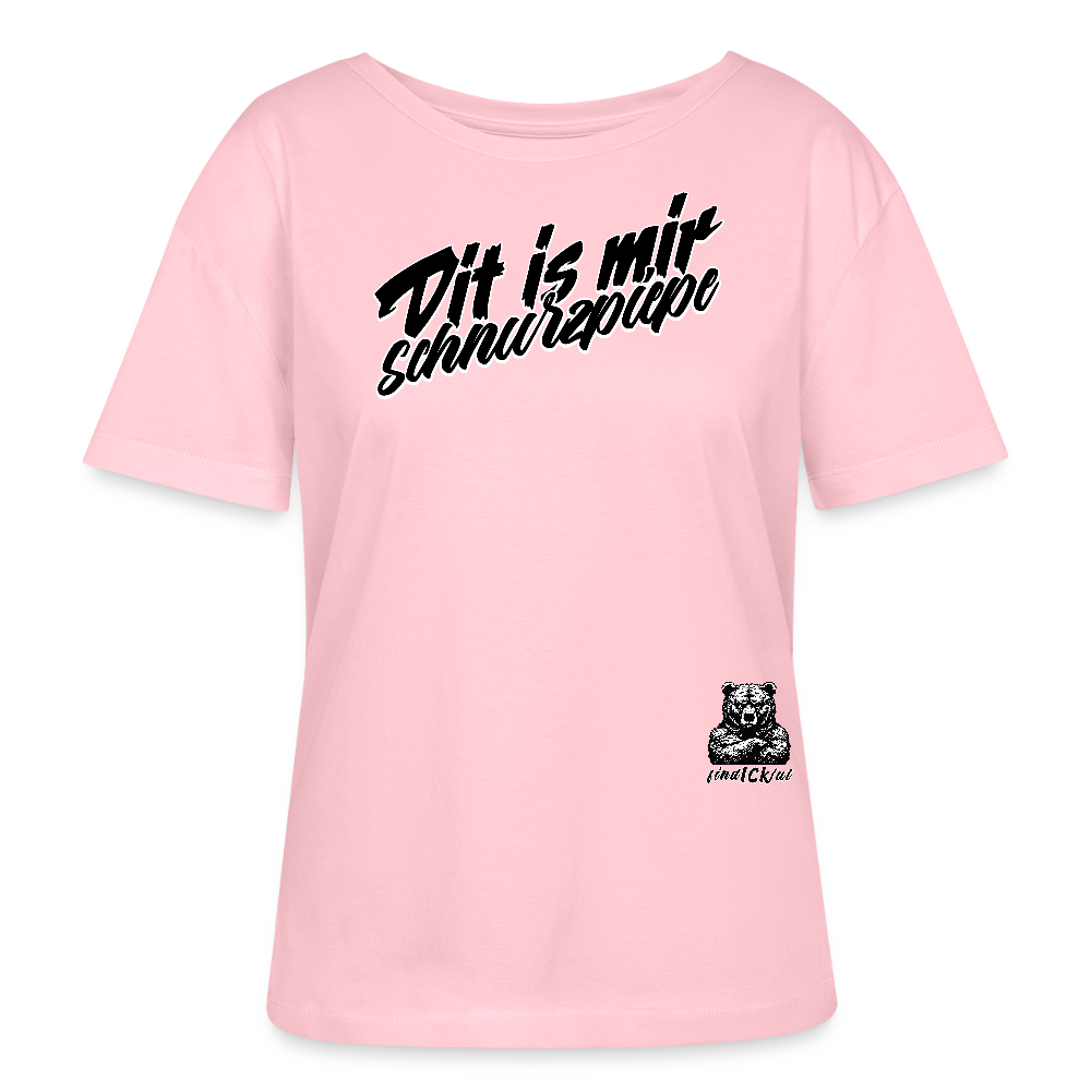 DIT IS MIR SCHNURZPIEPE-Rundhals Frauen Bio-T-Shirt II - Hellrosa