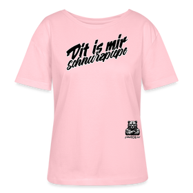 DIT IS MIR SCHNURZPIEPE-Rundhals Frauen Bio-T-Shirt II - Hellrosa