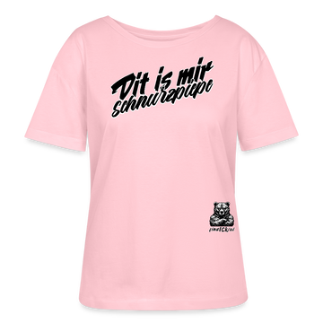DIT IS MIR SCHNURZPIEPE-Rundhals Frauen Bio-T-Shirt II - Hellrosa