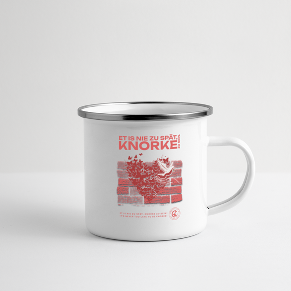 SEI KNORKE - Emaille-Tasse - Weiß