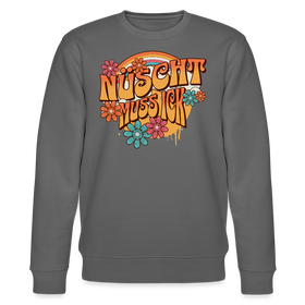 BERLINER RETRO-NÜSCHT MUSS ICK-Unisex Bio-Sweatshirt - Anthrazit